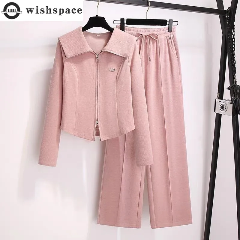 Advanced Casual Collar Two-piece Set for Women's Spring Slim Fit Short Top, High Waist Straight Leg Wide Leg Pants Fashion Set
Advanced Casual Collar Two-piece Set for Women's Spring Slim Fit Short Top, High Waist Straight Leg Wide Leg Pants Fashion Set