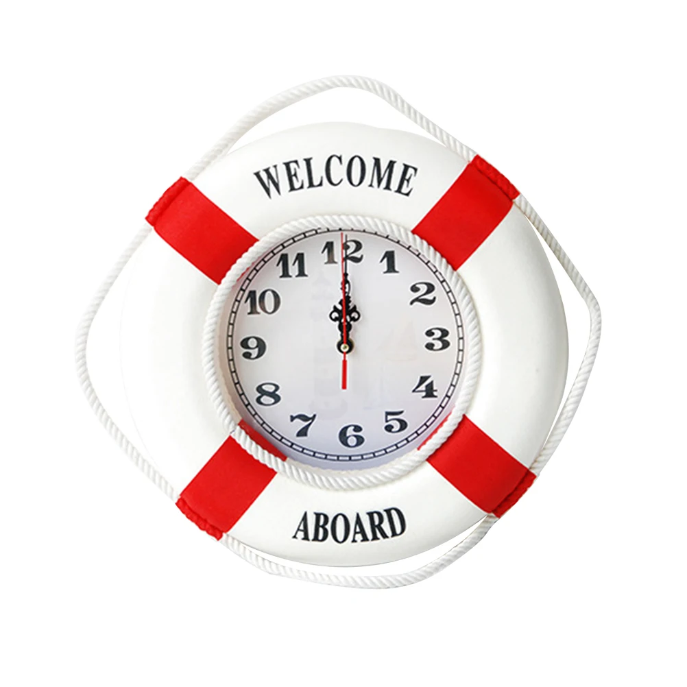 Lifebuoy Wall Clock Hanging Decorative Clocks Bedroom Living Room Office Fade Resistant Round Shape
Lifebuoy Wall Clock Hanging Decorative Clocks Bedroom Living Room Office Fade Resistant Round Shape