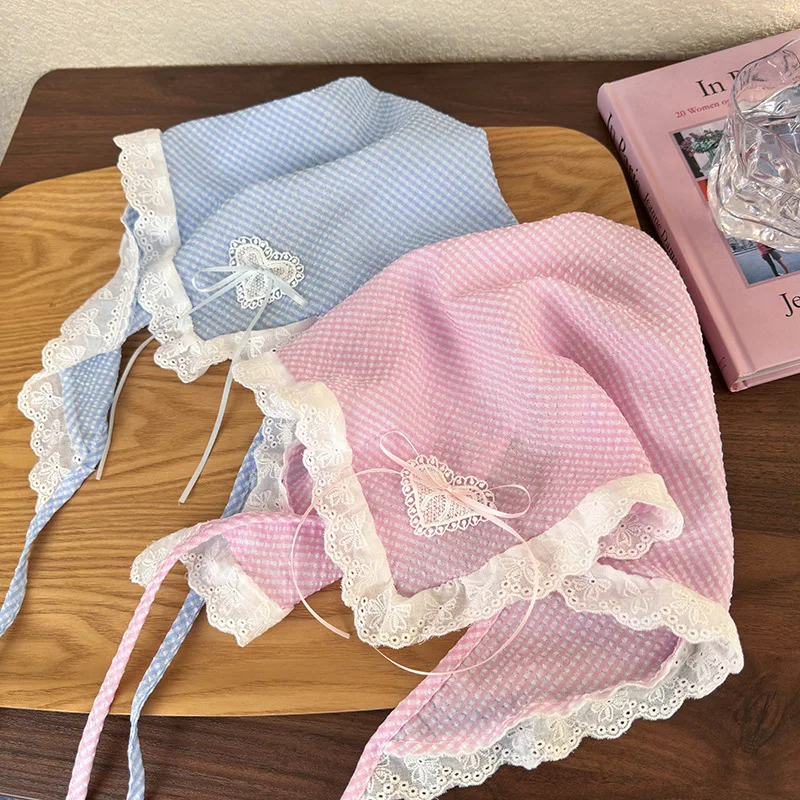 Pink Heart Plaid Lace Triangle Scarf Vintage Unique Head Wrap Bandana for Women Premium Quality Soft Breathable Daily Party Use
Pink Heart Plaid Lace Triangle Scarf Vintage Unique Head Wrap Bandana for Women Premium Quality Soft Breathable Daily Party Use
