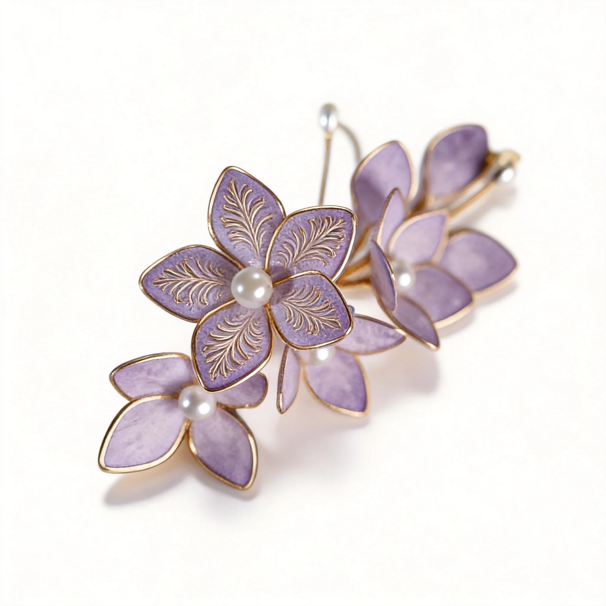 Chinese Style Lucky Auspicious Purple Filigree Flower Faux Pearl Hair Clip Retro Hanfu Cheongsam Accessory For Women Wedding Wea
Chinese Style Lucky Auspicious Purple Filigree Flower Faux Pearl Hair Clip Retro Hanfu Cheongsam Accessory For Women Wedding Wea