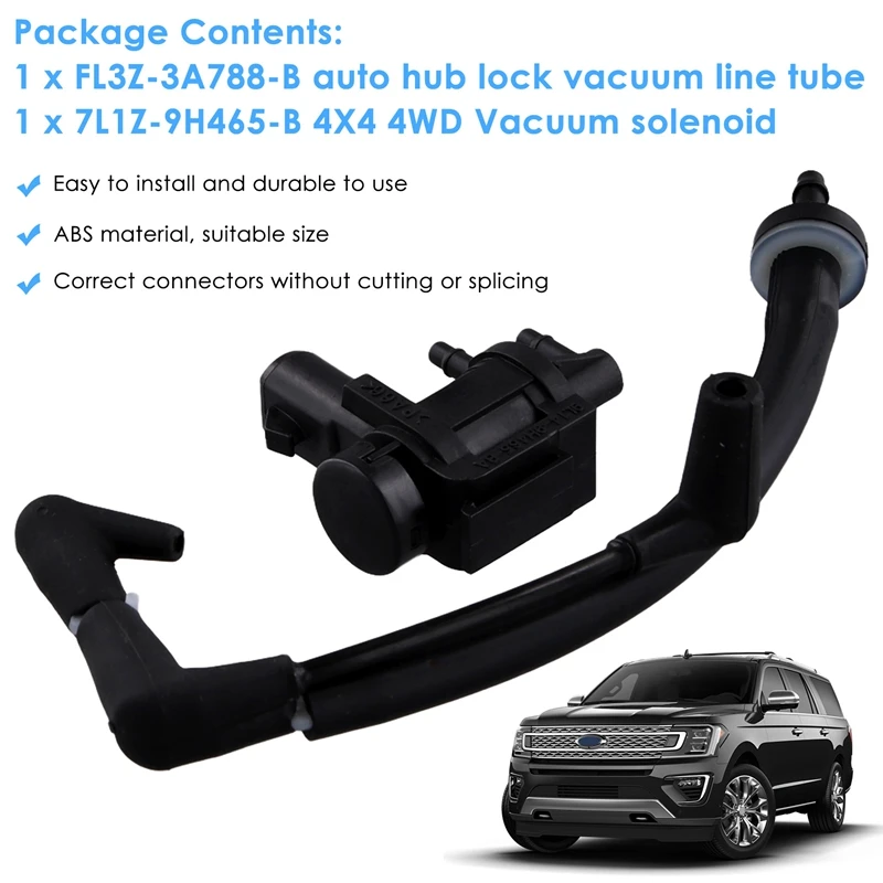 Fits For Ford F150 4X4 2015-2020 Auto Hub Lock Vacuum Line & Solenoid Actuator Set FL34-7A788-AD, 9L14-9H465-BA
Fits For Ford F150 4X4 2015-2020 Auto Hub Lock Vacuum Line & Solenoid Actuator Set FL34-7A788-AD, 9L14-9H465-BA
