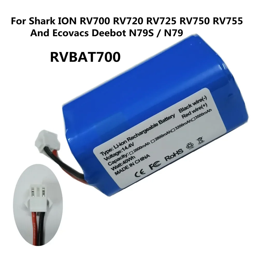 New RVBAT700 Battery For Ecovacs Deebot N79 N79S & Shark ION RV750 RV755 RV700 RV720 RV725 Robot Vacuum Cleaner High Quality
New RVBAT700 Battery For Ecovacs Deebot N79 N79S & Shark ION RV750 RV755 RV700 RV720 RV725 Robot Vacuum Cleaner High Quality
