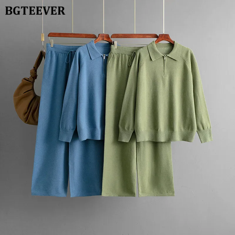 BGTEEVER Autumn Winter Warm Ladies Knitted Pant Suit Zippers Pullovers & Drawstring Pants Women Sweaters Set
BGTEEVER Autumn Winter Warm Ladies Knitted Pant Suit Zippers Pullovers & Drawstring Pants Women Sweaters Set