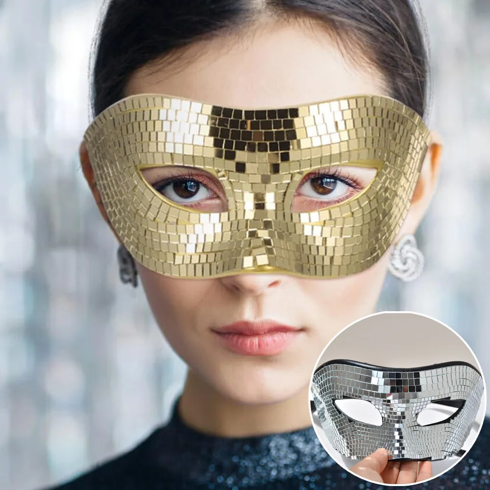 Disco Glitter Mask Cosplay Mirror Shiny Music Bar Street Dance Masks Halloween Masquerade Dress Up Party Costumes Props Gifts
Disco Glitter Mask Cosplay Mirror Shiny Music Bar Street Dance Masks Halloween Masquerade Dress Up Party Costumes Props Gifts