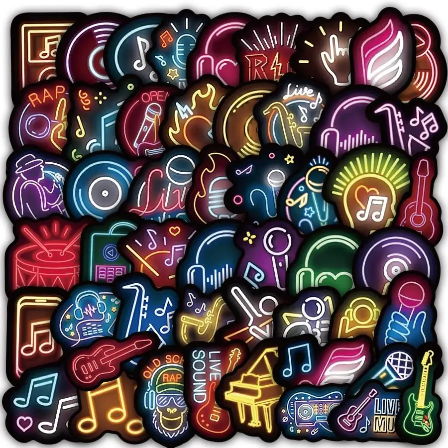 50Pcs Neon Music Stickers, Band Stickers, Music Party Favors, Musical Vinyl Waterproof Sticker for
50Pcs Neon Music Stickers, Band Stickers, Music Party Favors, Musical Vinyl Waterproof Sticker for