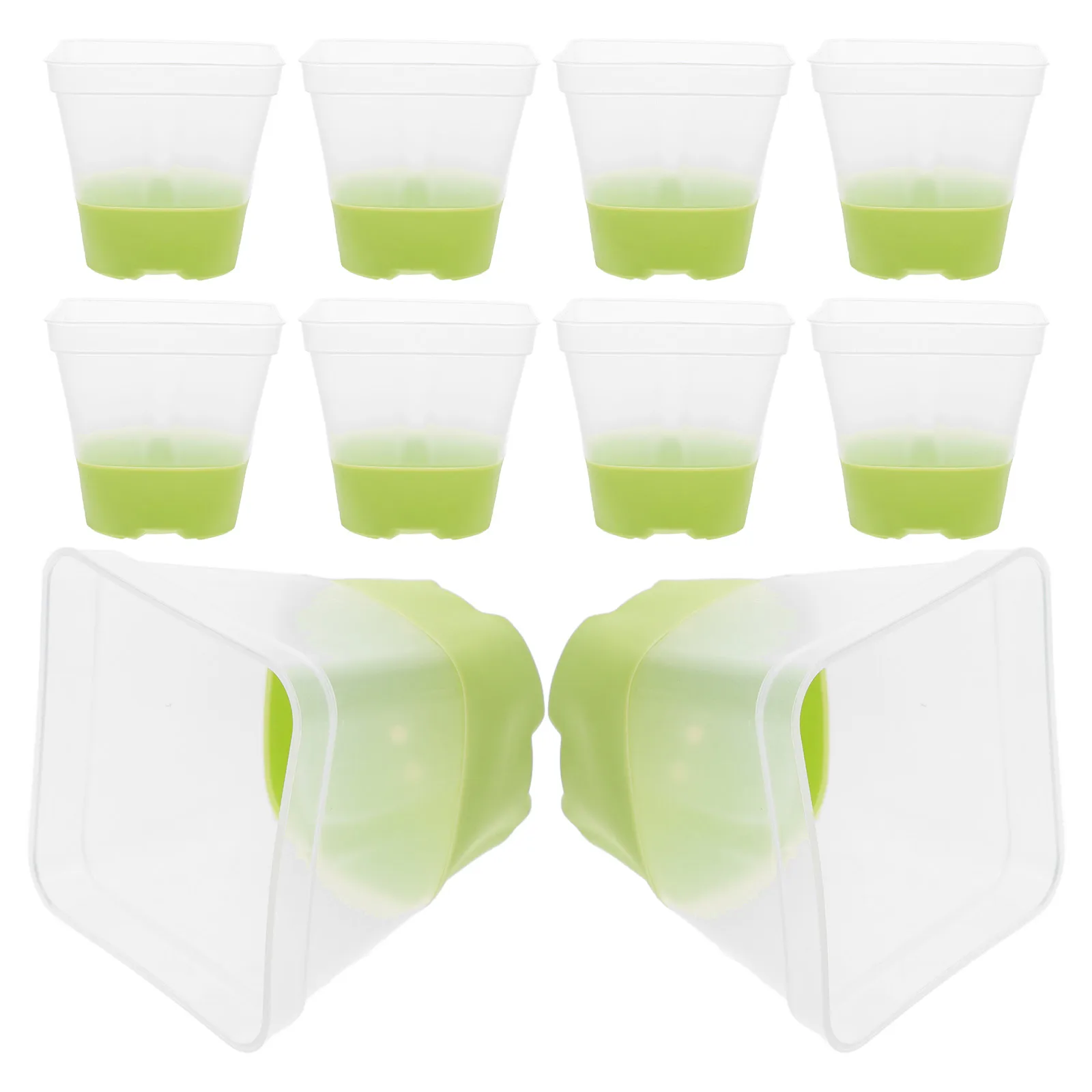 1 set Square Plant Nursery Pots Transparent with Drainage Reusable Silicone Bottom for Gardening Home Balcony PP Plastic
1 set Square Plant Nursery Pots Transparent with Drainage Reusable Silicone Bottom for Gardening Home Balcony PP Plastic