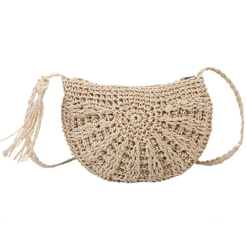 Half Moon Handmade Straw Crossbody Bag Bohe Rattan Woven Half Round Handbag For Womens Summer Beach Daily Vacation Carry Pouch
Half Moon Handmade Straw Crossbody Bag Bohe Rattan Woven Half Round Handbag For Womens Summer Beach Daily Vacation Carry Pouch