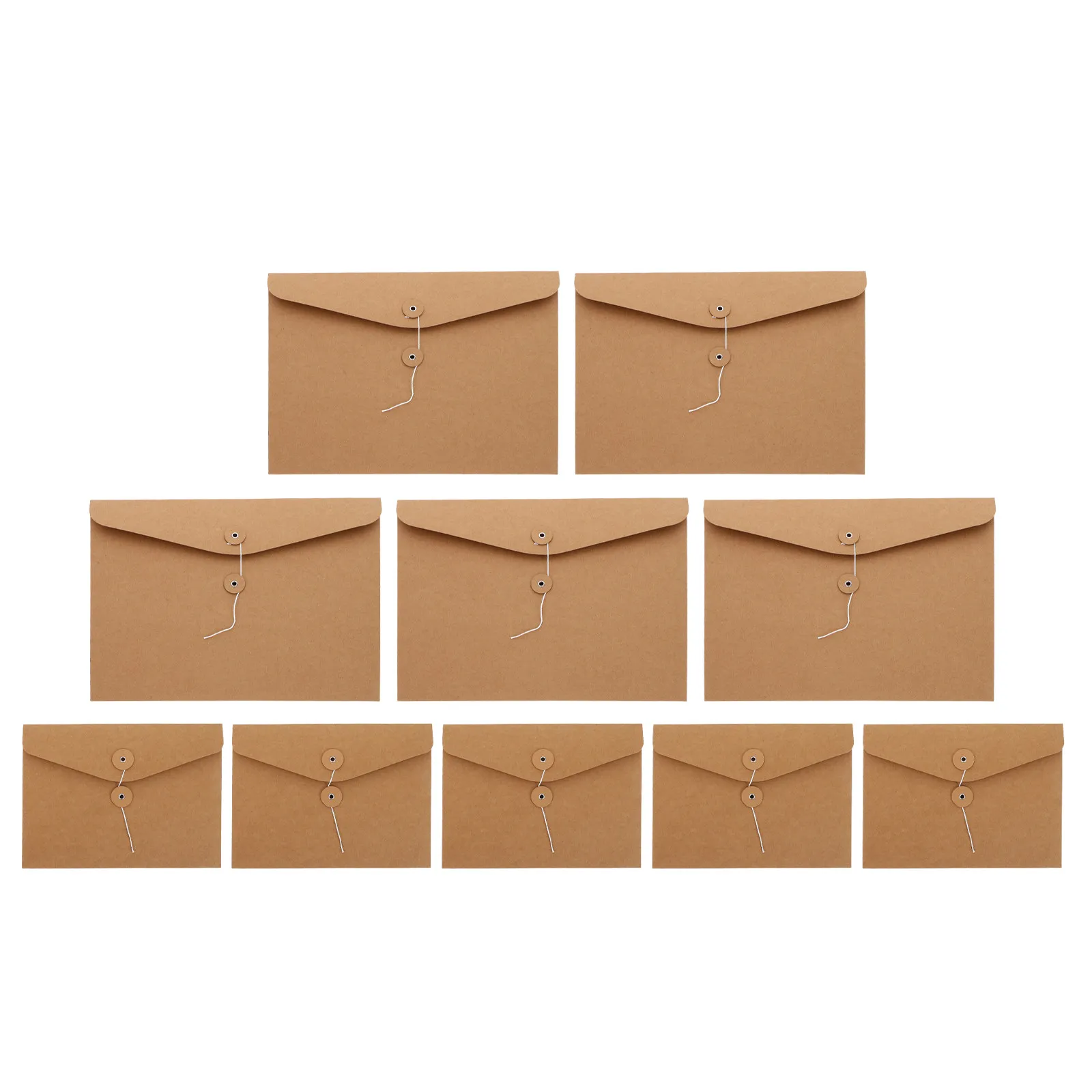 10Pcs Vintage Filing Envelope Folder Kraft Paper Document Organizer Horizontal Folder Pockets String Fastener Closure A4 A5
10Pcs Vintage Filing Envelope Folder Kraft Paper Document Organizer Horizontal Folder Pockets String Fastener Closure A4 A5