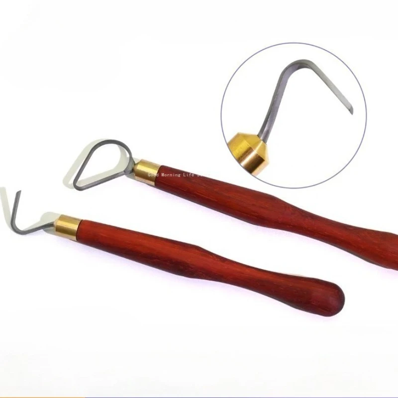 New Tungsten Steel Clay Sculpture Scraper Ring Shape Pottery Trimming Tool with Red Pear Wood Handle High Quality Carving Tool
New Tungsten Steel Clay Sculpture Scraper Ring Shape Pottery Trimming Tool with Red Pear Wood Handle High Quality Carving Tool