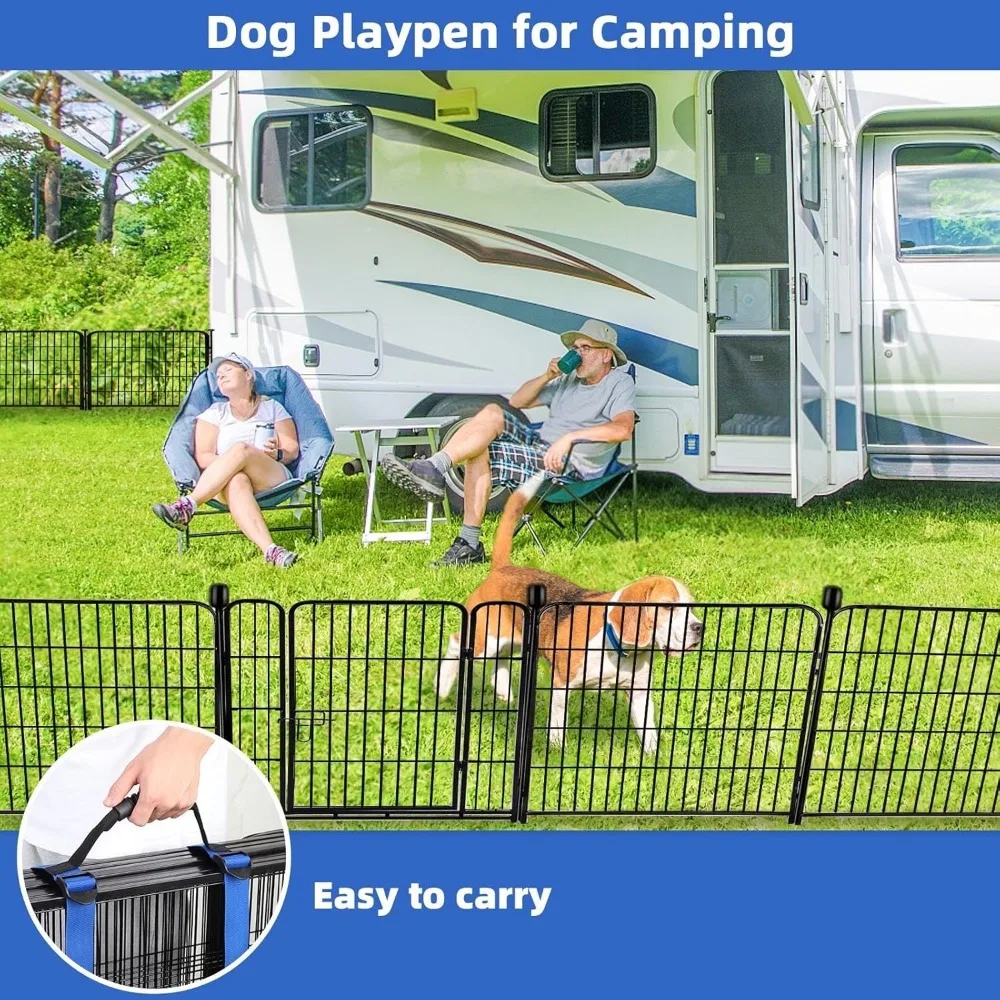 Garden Fence with Gate, 4 Panels Total, Heavy Duty Iron Metal Animal Barrier Fence, Camping Fence
Garden Fence with Gate, 4 Panels Total, Heavy Duty Iron Metal Animal Barrier Fence, Camping Fence