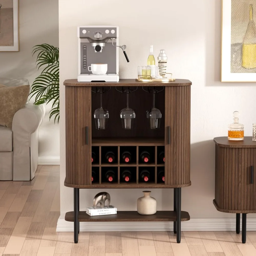 Coffee Bar Cabinet with Storage, Fluted Wine Cabinet with Sliding Doors, Glass Holder and Wine Rack, Buffet Sideboard Cabinet Li
Coffee Bar Cabinet with Storage, Fluted Wine Cabinet with Sliding Doors, Glass Holder and Wine Rack, Buffet Sideboard Cabinet Li