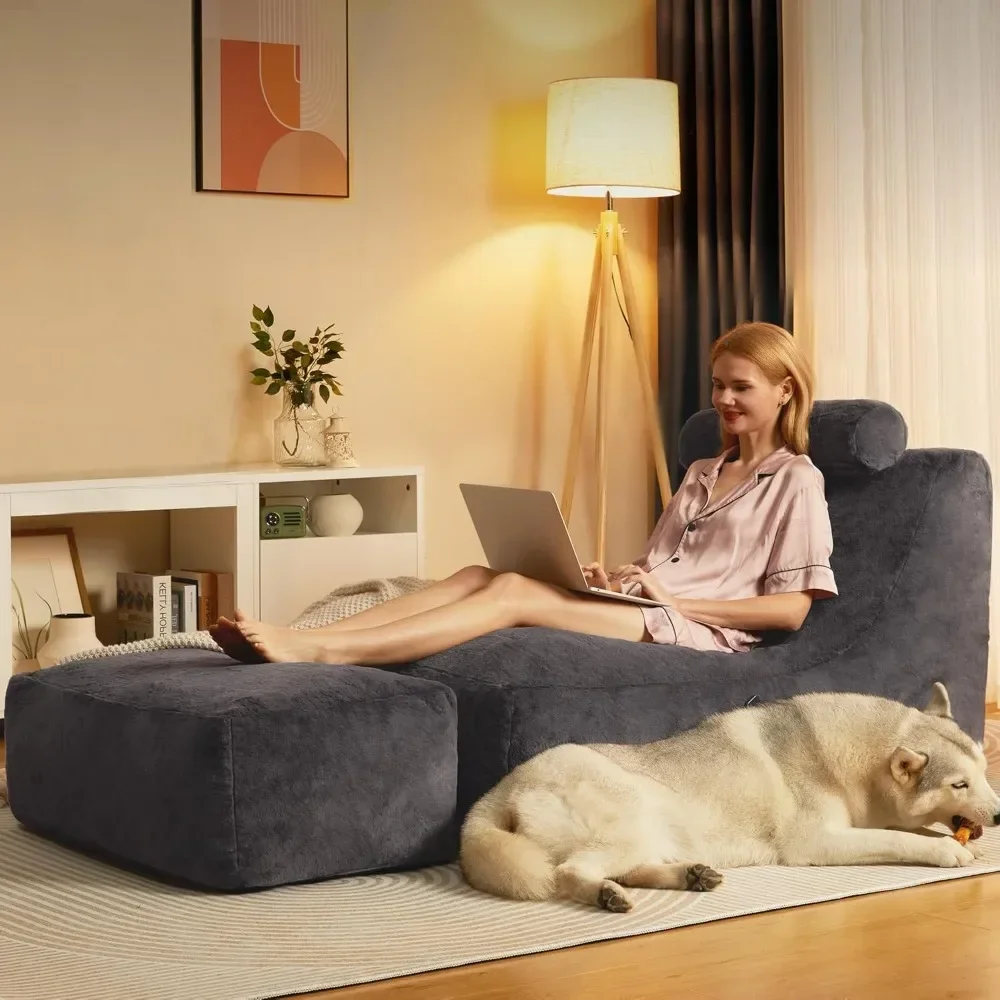 Bean Bag Chair Large Indoor Beanbag Sofa Lazy Beanbag with Neck Roll&Ottoman Cozy Floor Sofa with Washable Cover&Side Pocket
Bean Bag Chair Large Indoor Beanbag Sofa Lazy Beanbag with Neck Roll&Ottoman Cozy Floor Sofa with Washable Cover&Side Pocket