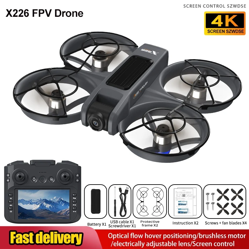 2026 New X226 Drone Professional 4K HD Camera with 5G WiFi FPV UAV Screen Remote Control Brushless Optical Flow Quadcopter Toys
2026 New X226 Drone Professional 4K HD Camera with 5G WiFi FPV UAV Screen Remote Control Brushless Optical Flow Quadcopter Toys