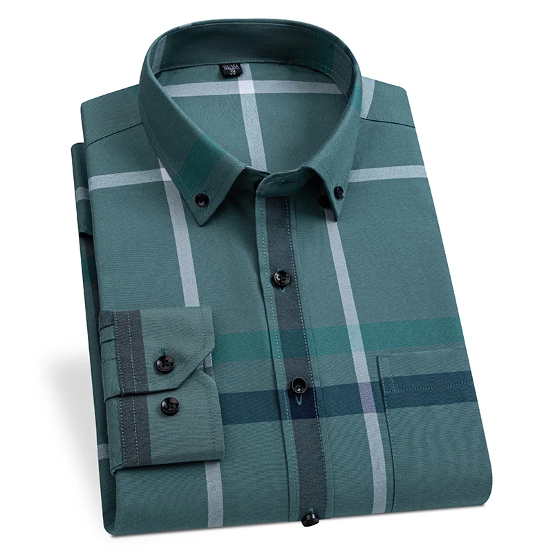 New 60 Cotton Long Sleeve Shirt for Men Oxford Solid Color Striped Shirt Men Long Sleeve Slim Fit Casual Formal Social Shirt
New 60 Cotton Long Sleeve Shirt for Men Oxford Solid Color Striped Shirt Men Long Sleeve Slim Fit Casual Formal Social Shirt