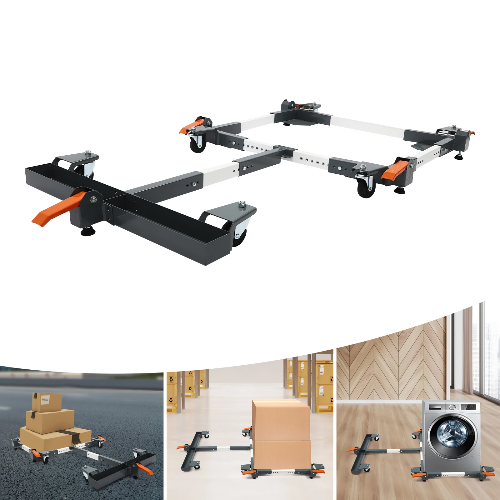 Furniture Mover Dolly w/ 6 Wheels| 600 lbs Load Steel Factories Homes Appliances Roller| Adjustable Mobile Base w/ Footbrakes
Furniture Mover Dolly w/ 6 Wheels| 600 lbs Load Steel Factories Homes Appliances Roller| Adjustable Mobile Base w/ Footbrakes