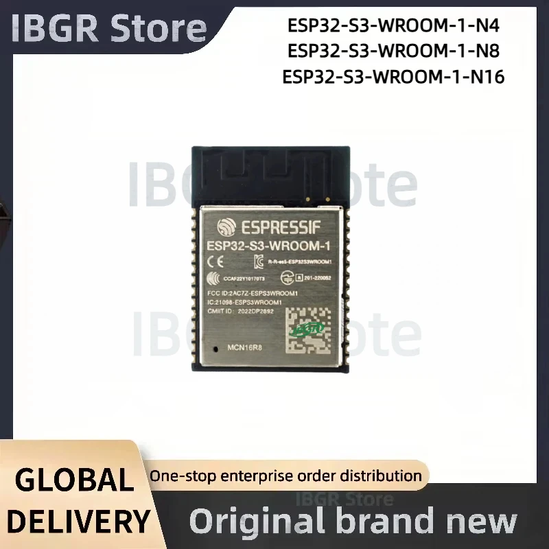 ESP32 ESP32-S3-WROOM-1-N4R2 N8R2 N16R2 Luetooth 4.2 Dual-core CPU WiFi Module Wireless Communication Module Brand New Original
ESP32 ESP32-S3-WROOM-1-N4R2 N8R2 N16R2 Luetooth 4.2 Dual-core CPU WiFi Module Wireless Communication Module Brand New Original