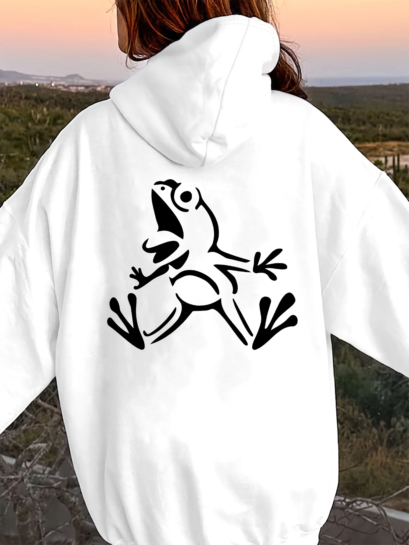 Fun Frog Graphic Printing Autumn and Winter Pure Cotton Men's and Women's Hoodies Casual Outdoor Street Sports Loose Training
Fun Frog Graphic Printing Autumn and Winter Pure Cotton Men's and Women's Hoodies Casual Outdoor Street Sports Loose Training