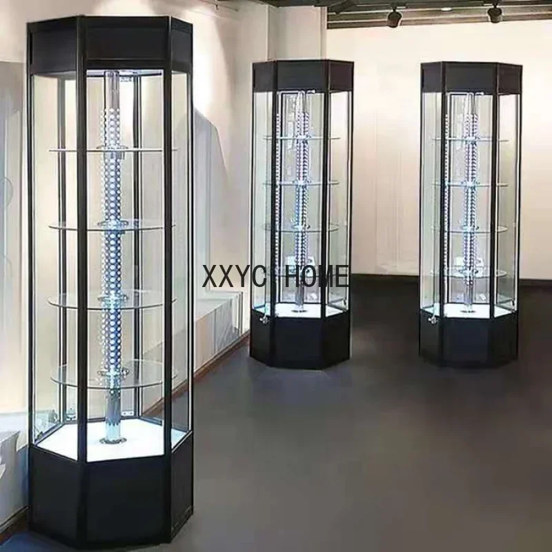 custom,Fancy Rotating Tower Showcase with Lighting Preassemble Glass Smoke Shop Showcase for Sale
custom,Fancy Rotating Tower Showcase with Lighting Preassemble Glass Smoke Shop Showcase for Sale