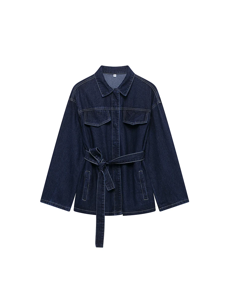KUCLUT Women Fashion With Belt Denim Blue Single Breasted Jackets Vintage Lapel Neck Long Sleeves Female Chic Lady Outfits
KUCLUT Women Fashion With Belt Denim Blue Single Breasted Jackets Vintage Lapel Neck Long Sleeves Female Chic Lady Outfits
