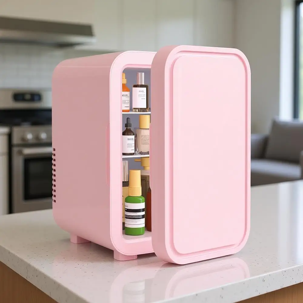 Портативный термоэлектрический холодильник на 6 литров для спальни, косметики, напитков, офиса, общежития и автомобиля, розовый
Портативный термоэлектрический холодильник на 6 литров для спальни, косметики, напитков, офиса, общежития и автомобиля, розовый