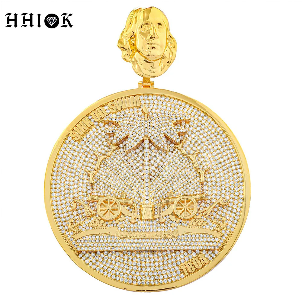HHIOK Custom 3inch Big Size Round Logo Moissanite Pendant Necklace Brass Jewelry Personalized Custom Bail Charm
HHIOK Custom 3inch Big Size Round Logo Moissanite Pendant Necklace Brass Jewelry Personalized Custom Bail Charm