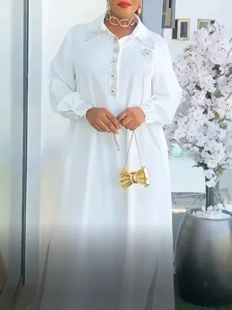 2025 New African Shirt Dress Plus Size For Women Elegant Dubai Turkey Africa Clothing Party Shirt Tale Daily Gown Tube Dress
2025 New African Shirt Dress Plus Size For Women Elegant Dubai Turkey Africa Clothing Party Shirt Tale Daily Gown Tube Dress