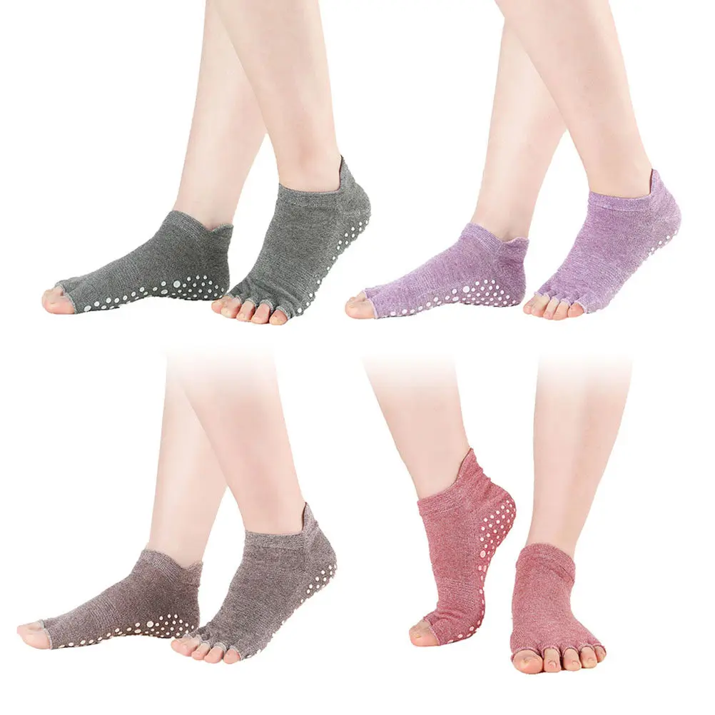 4Pair Women Toeless Yoga Socks Non Skid Silicone Dot Soles Barefoot for Yoga Pilates Barre Dance Home Travel
4Pair Women Toeless Yoga Socks Non Skid Silicone Dot Soles Barefoot for Yoga Pilates Barre Dance Home Travel