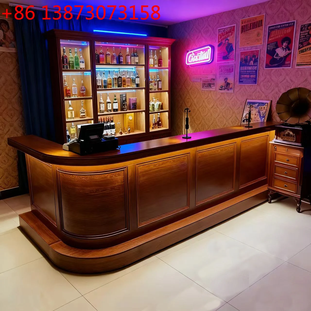 European solid wood retro bar catering shop corner curved bar checkout page milk tea shop coffee shop front desk customization
European solid wood retro bar catering shop corner curved bar checkout page milk tea shop coffee shop front desk customization