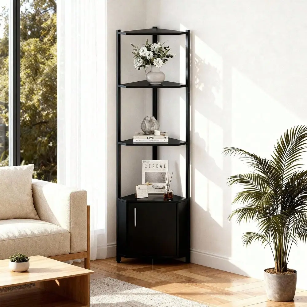 Tall 5Tier SpaceSaving Corner Shelf With Wood Shelves MultiLevel Standing Organizer For Bathroom, Kitchen, Bedroom, Living Room
Tall 5Tier SpaceSaving Corner Shelf With Wood Shelves MultiLevel Standing Organizer For Bathroom, Kitchen, Bedroom, Living Room