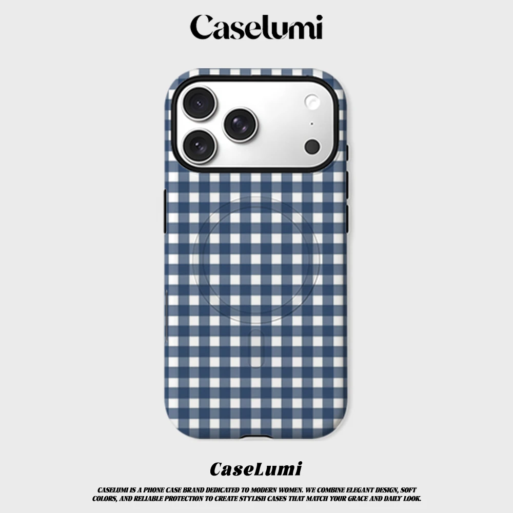 CaseLumi Matte Bumper For Magsafe Case For iPhone 17 16 15 Plus Pro Max Shockproof Hard Blue White Gradient Checkerboard Cover
CaseLumi Matte Bumper For Magsafe Case For iPhone 17 16 15 Plus Pro Max Shockproof Hard Blue White Gradient Checkerboard Cover