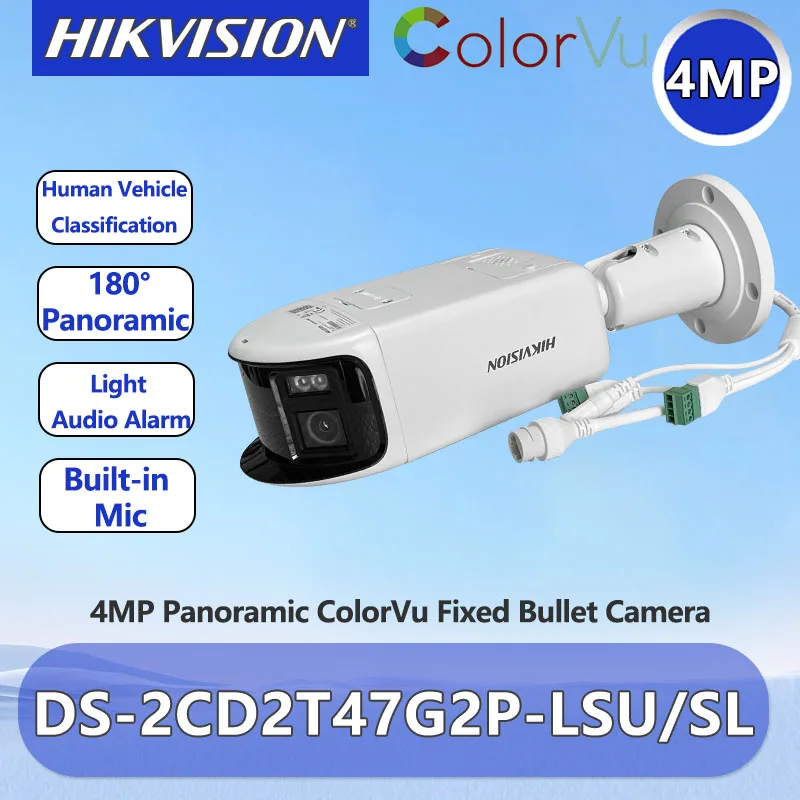 Hikvision 4-мегапиксельная панорамная пулевидная IP-камера ColorVu, стробоскопическая сигнализация, камера видеонаблюдения DS-2CD2T47G2P-LSU/SL
Hikvision 4-мегапиксельная панорамная пулевидная IP-камера ColorVu, стробоскопическая сигнализация, камера видеонаблюдения DS-2CD2T47G2P-LSU/SL