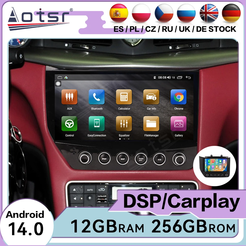 Touch Screen Android 14 Auto Multimedia Car Radio For Maserati GT 2007-2015 Car GPS Navigation Audio Stereo Head Unit Carplay
Touch Screen Android 14 Auto Multimedia Car Radio For Maserati GT 2007-2015 Car GPS Navigation Audio Stereo Head Unit Carplay