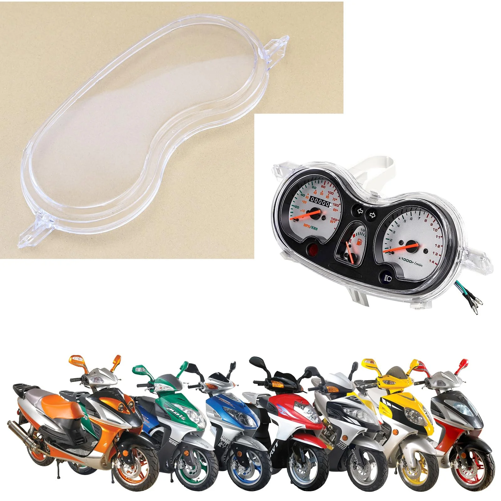 Gas Gauge Motorcycle Speedometer Odometer Tachometer for GY6 Jonway 125cc 150cc
Gas Gauge Motorcycle Speedometer Odometer Tachometer for GY6 Jonway 125cc 150cc