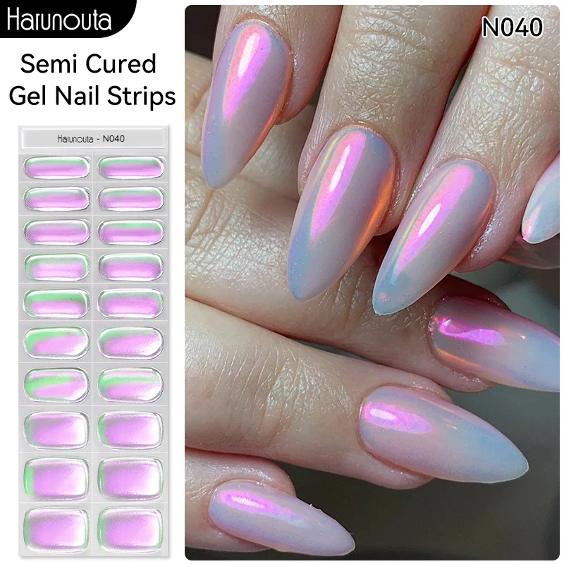 20Tips Pearl Light Gradient Semi-cured Gel Nail Wraps Sticker French Full Cover Nail Gel Polish Decals Manicure UV Lamp Needed
20Tips Pearl Light Gradient Semi-cured Gel Nail Wraps Sticker French Full Cover Nail Gel Polish Decals Manicure UV Lamp Needed