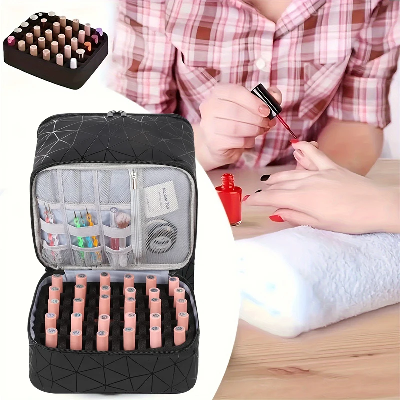 Nail Polish Storage Bag Essential Oil Bag Portable Cosmetic Nail Care Kit Storage Box Double Layer Portable Women's Bag
Nail Polish Storage Bag Essential Oil Bag Portable Cosmetic Nail Care Kit Storage Box Double Layer Portable Women's Bag