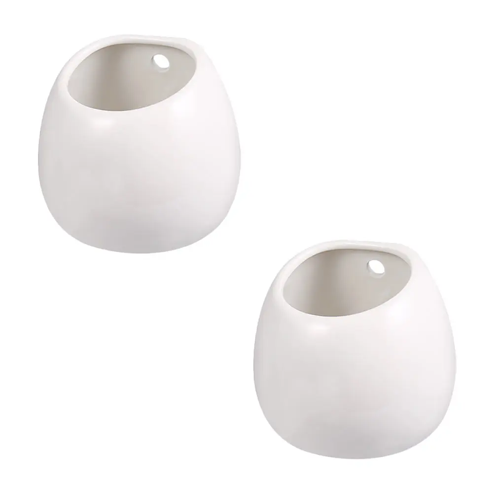 2 Pcs Outdoor Wall Mounted Ceramic Plant Pot Hang Ceramics Hanging Flower Container
2 Pcs Outdoor Wall Mounted Ceramic Plant Pot Hang Ceramics Hanging Flower Container