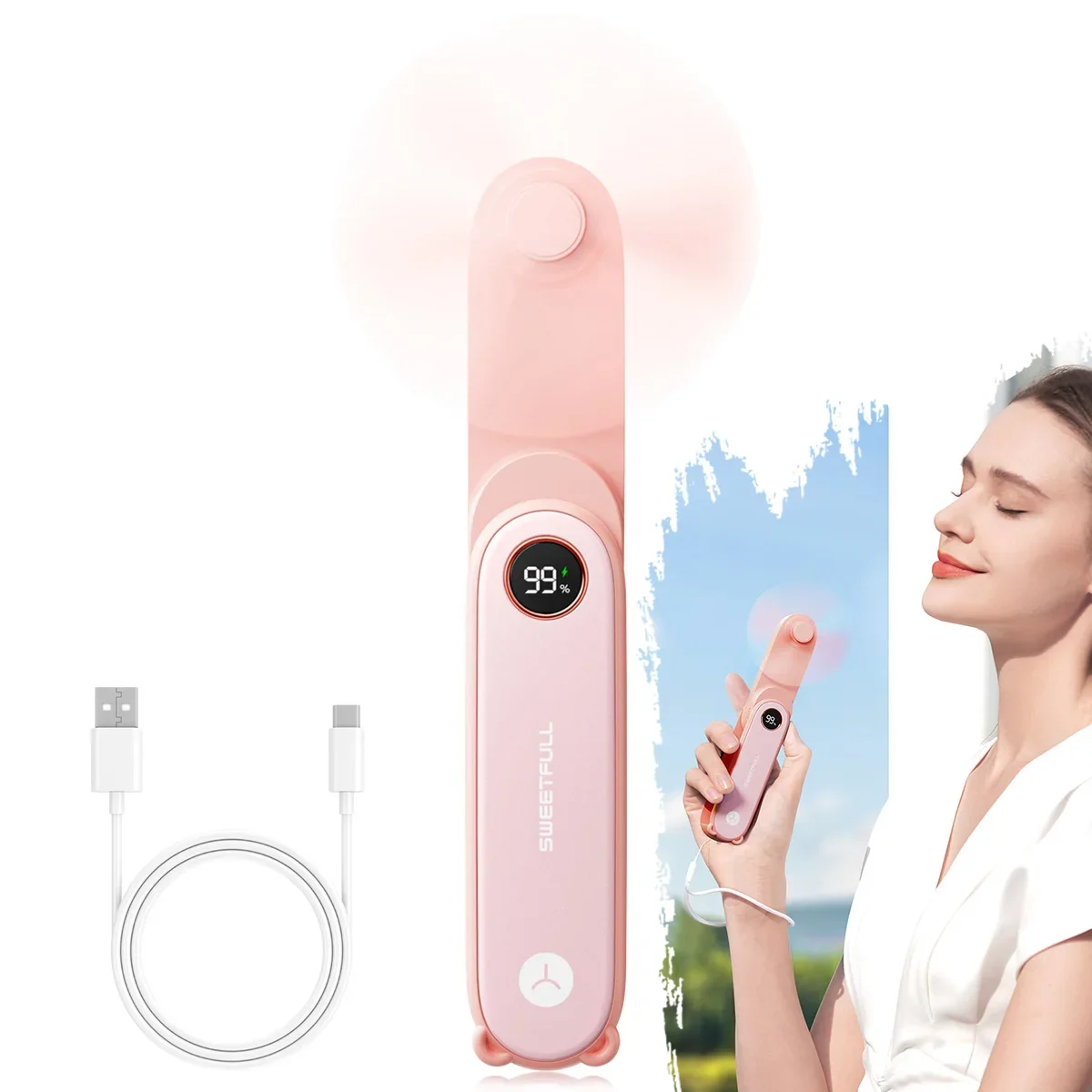 Portable Handheld Fan 1500mAh Battery Capacity USB-rechargeable Mini Folding Fan with Built-in Light Ideal for Outdoor Use
Portable Handheld Fan 1500mAh Battery Capacity USB-rechargeable Mini Folding Fan with Built-in Light Ideal for Outdoor Use