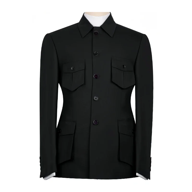 Костюм Блейзер Мужской костюм в китайском стиле Пиджак Чжуншань Деловой деловой костюм с 4 пуговицами Воротник-стойка Симетрические пиджаки 
Костюм Блейзер Мужской костюм в китайском стиле Пиджак Чжуншань Деловой деловой костюм с 4 пуговицами Воротник-стойка Симетрические пиджаки