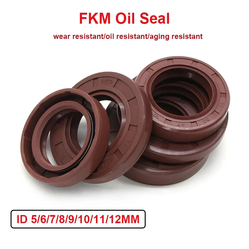 FKM Framework Oil Seal TC Fluoro Rubber Gasket Rings Cover Double Lip With Spring For Bearing ID*OD*THK 5/6/7/8/9/10/11/12MM
FKM Framework Oil Seal TC Fluoro Rubber Gasket Rings Cover Double Lip With Spring For Bearing ID*OD*THK 5/6/7/8/9/10/11/12MM