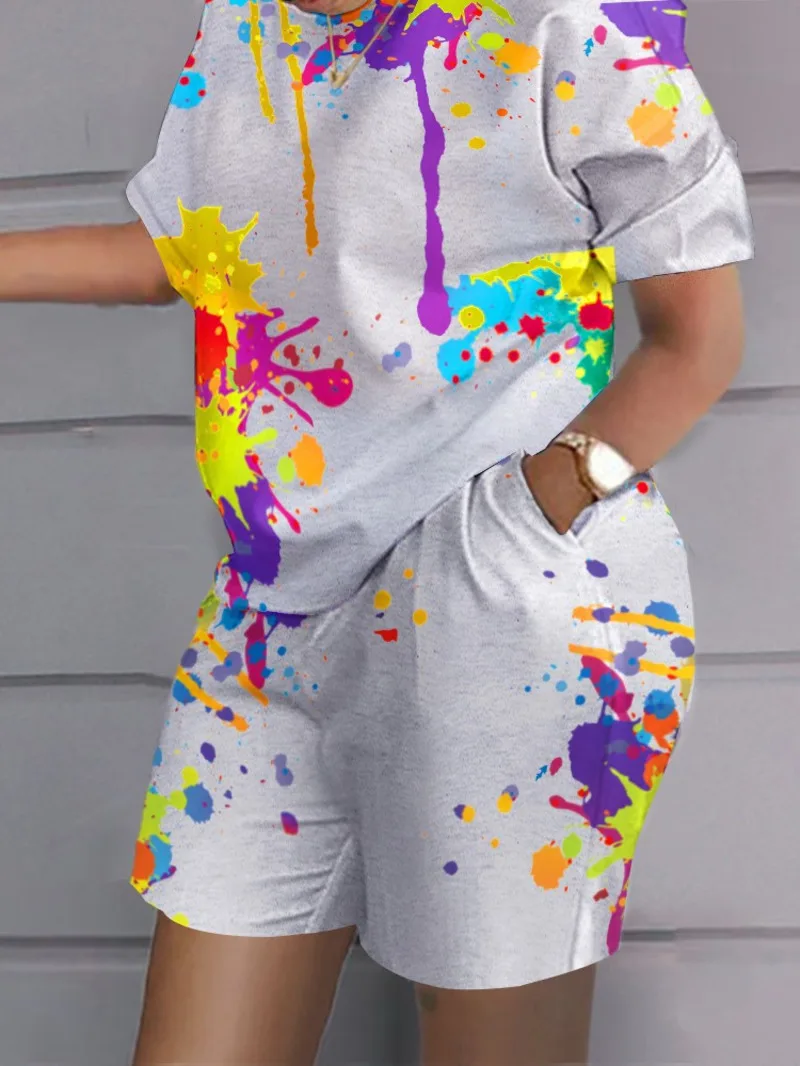 Women's Clothing, Round Neck Printed Loose Short Sleeved T-shirt, Shorts Casual Sportswear, Novelty For Summer 2025 Hot Sexy L9X
Women's Clothing, Round Neck Printed Loose Short Sleeved T-shirt, Shorts Casual Sportswear, Novelty For Summer 2025 Hot Sexy L9X