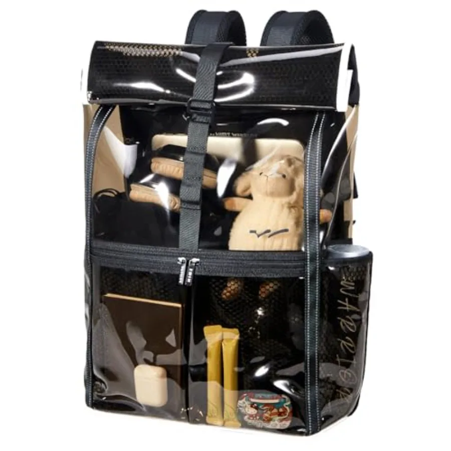 Durable Clear Backpack 18L RipResistant Transparent Backpack with RollTop and Reforced Straps Approved
Durable Clear Backpack 18L RipResistant Transparent Backpack with RollTop and Reforced Straps Approved