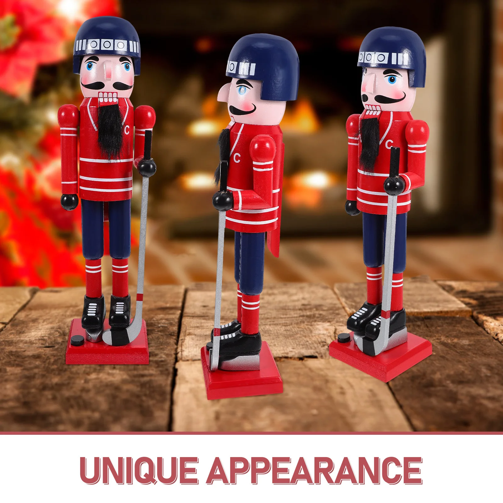 Christmas Wood Nutcracker Desktop Ice Hockey Sports Theme Winter Table Centerpiece Xmas Decoration Christmas Nutcracker Figure
Christmas Wood Nutcracker Desktop Ice Hockey Sports Theme Winter Table Centerpiece Xmas Decoration Christmas Nutcracker Figure