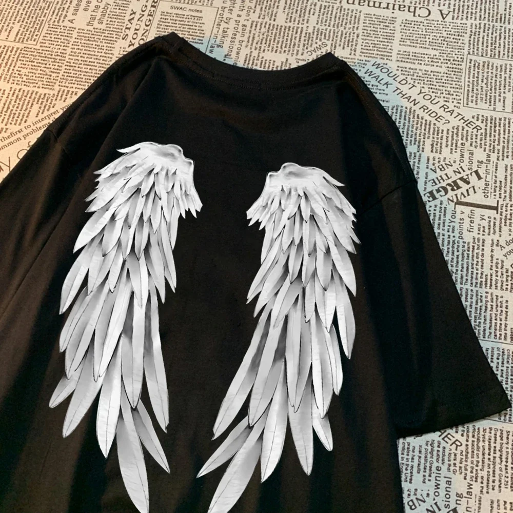 Angel Wings Personality Pattern Tshirt Men Women Hip Hop Quality T-Shirts Creativity O-Neck Tops Personality Quality T-Shirts
Angel Wings Personality Pattern Tshirt Men Women Hip Hop Quality T-Shirts Creativity O-Neck Tops Personality Quality T-Shirts