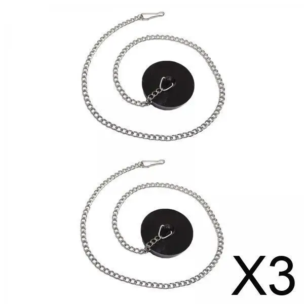 3x Tub Stopper Garbage Disposal Plug Laundry with 50mm Chain Drain Stopper
3x Tub Stopper Garbage Disposal Plug Laundry with 50mm Chain Drain Stopper