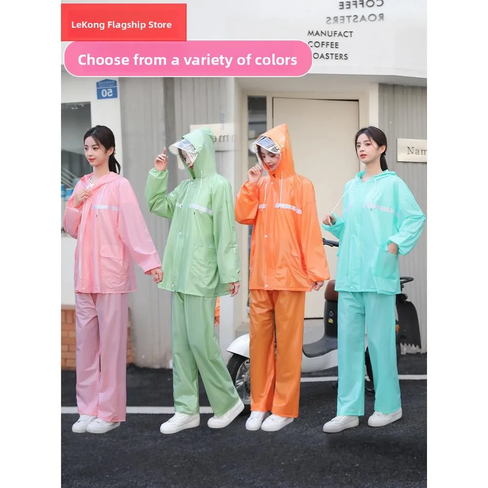 Thickened Rain Suit Rain Pants Set Separate with Zipper Pocket Waterproof Double Hood Face Protection Outdoor Cycling Overalls
Thickened Rain Suit Rain Pants Set Separate with Zipper Pocket Waterproof Double Hood Face Protection Outdoor Cycling Overalls