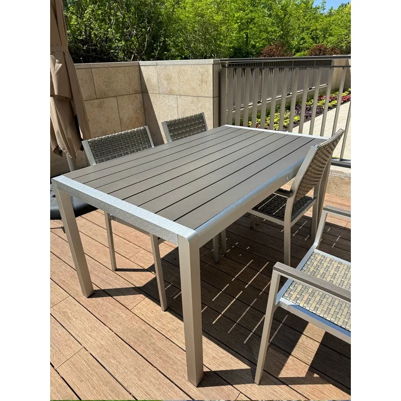 Outdoor table and chair combination outdoor rattan chair plastic wood casual dining table and chair
Outdoor table and chair combination outdoor rattan chair plastic wood casual dining table and chair