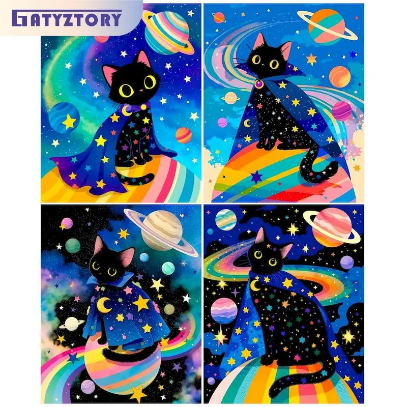 GATYZTORY Oil Painting Black Cat Diy Acrylic Paint By Numbers For Adults Frame On Canvas Diy Gift Wall Art Home Decoration
GATYZTORY Oil Painting Black Cat Diy Acrylic Paint By Numbers For Adults Frame On Canvas Diy Gift Wall Art Home Decoration