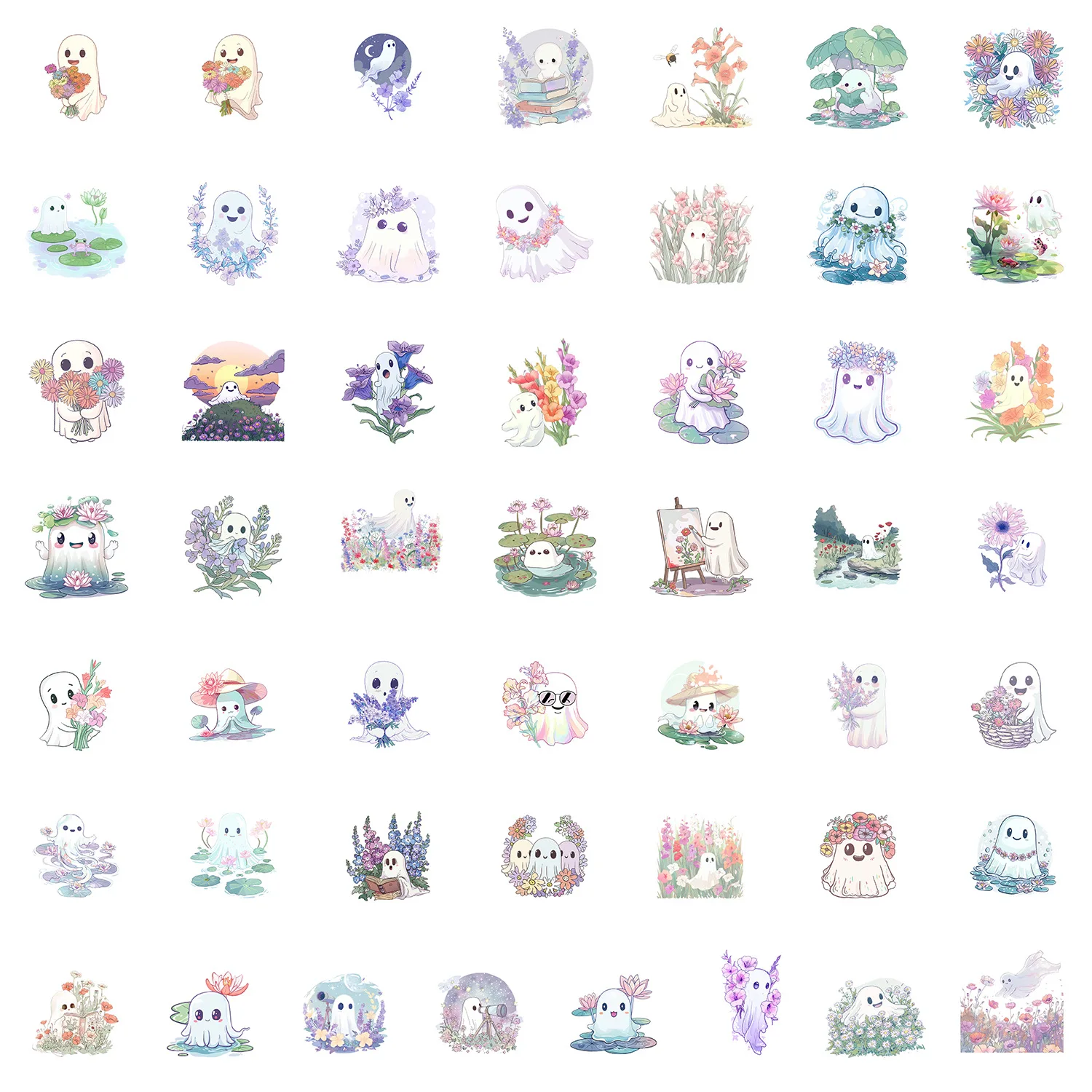 10/50PCS Cute Wind Flowers and Ghosts Ghost Doodle Decorative Mobile Case Creative Cartoon Waterproof Stickers Kids Toy
10/50PCS Cute Wind Flowers and Ghosts Ghost Doodle Decorative Mobile Case Creative Cartoon Waterproof Stickers Kids Toy