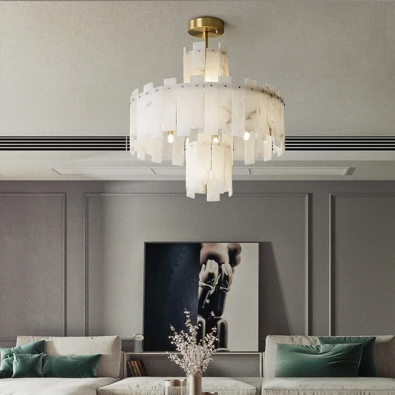 GHEUVNJ Postmodern living room, natural marble chandelier, grand villa, restaurant bedroom creative and personalized all copper
GHEUVNJ Postmodern living room, natural marble chandelier, grand villa, restaurant bedroom creative and personalized all copper