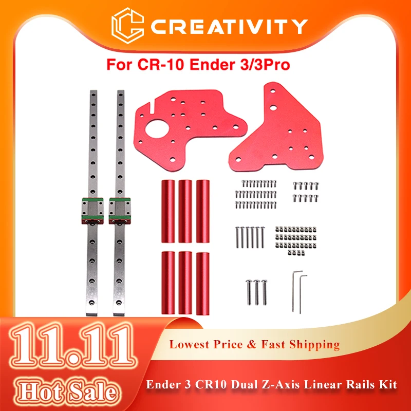 Комплект линейных направляющих MGN12C Ender3 CR10 с двойной осью Z и крепежным кронштейном для 3D-принтера Ender 3 / Pro / Ender-3 V2 CR-10/10s
Комплект линейных направляющих MGN12C Ender3 CR10 с двойной осью Z и крепежным кронштейном для 3D-принтера Ender 3 / Pro / Ender-3 V2 CR-10/10s